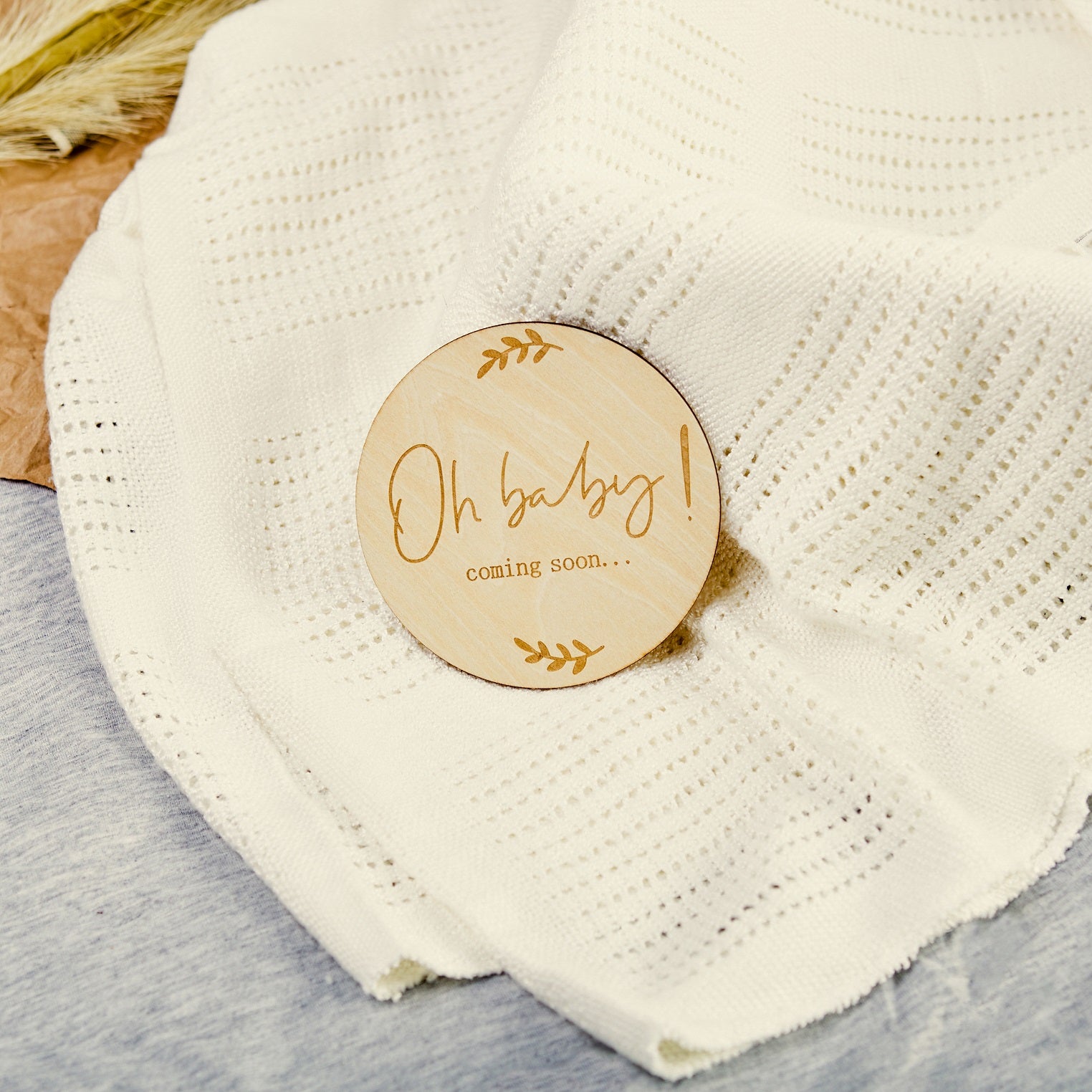 Oh Baby Coming Soon - Wood Plaque