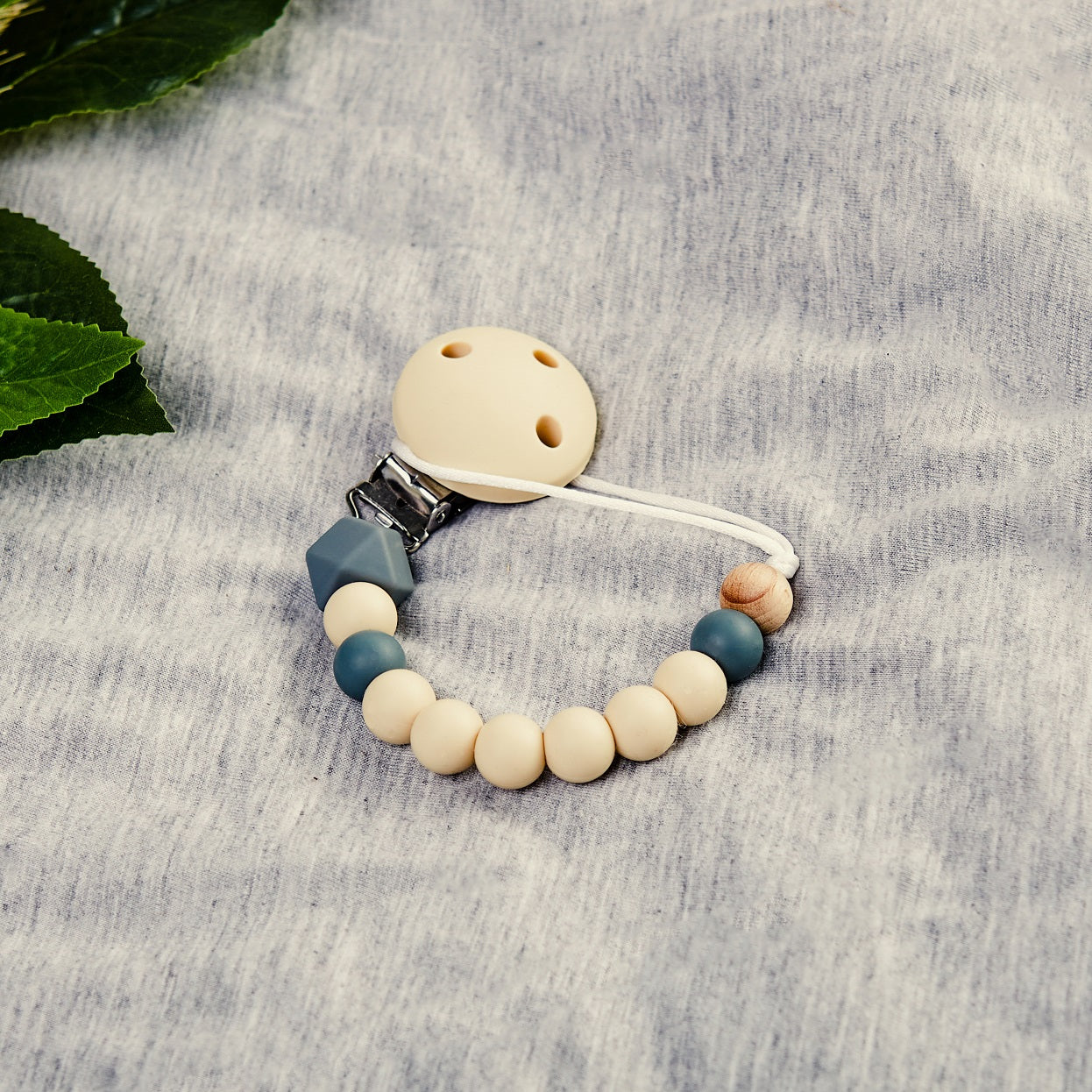 Pacifier Clip - Cream