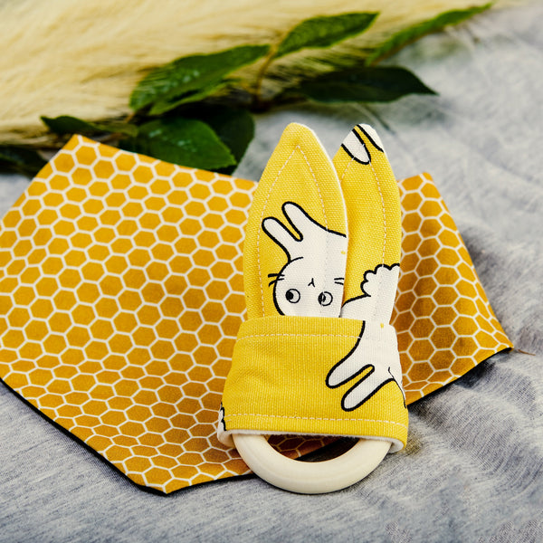 Lil munchkin - Handmade Teether set - Yellow