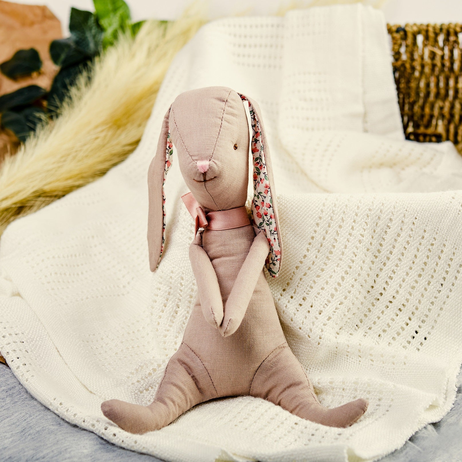 Cotton Handmade Rabbit - Linen