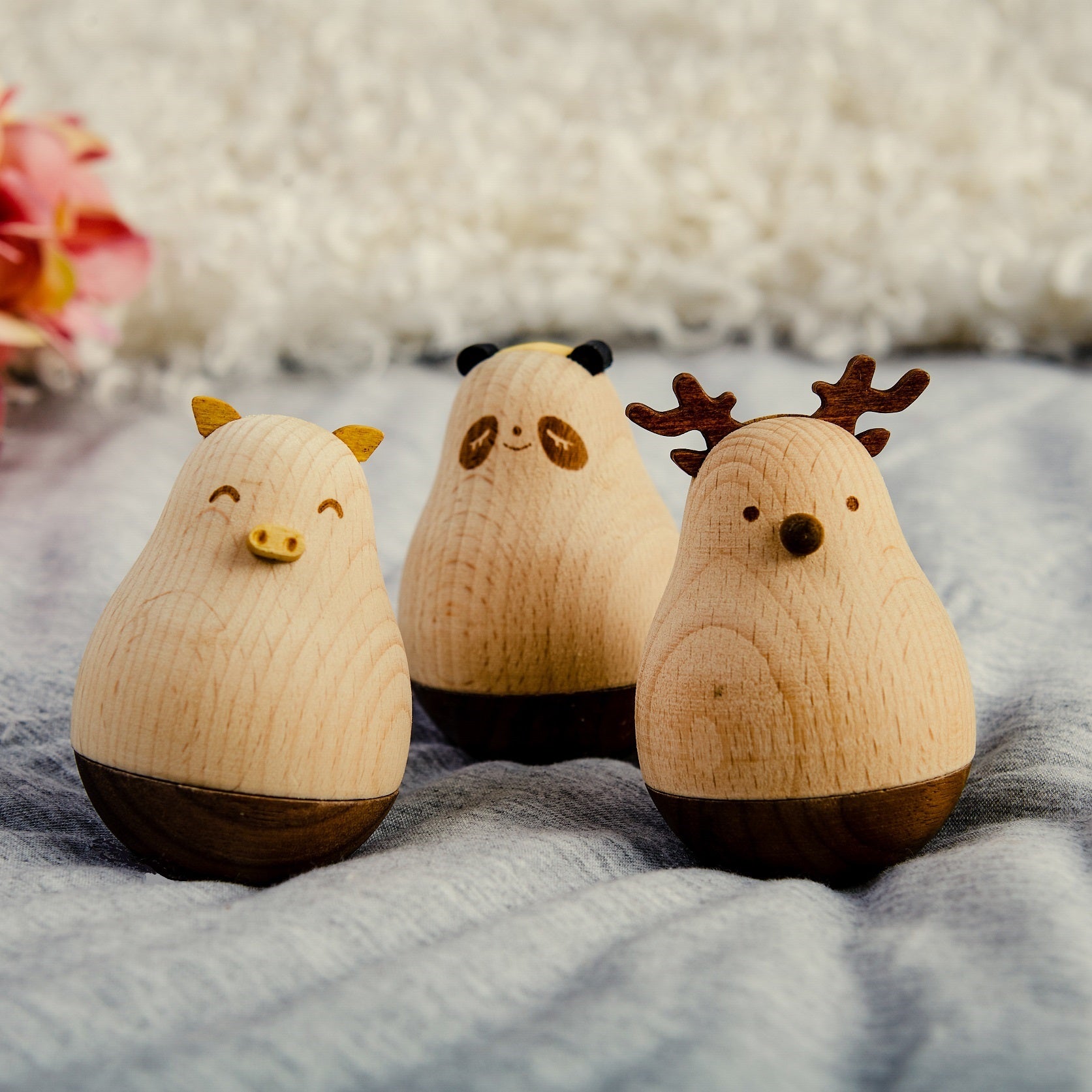 Lovey - Roly Poly wooden handcrafted gift set