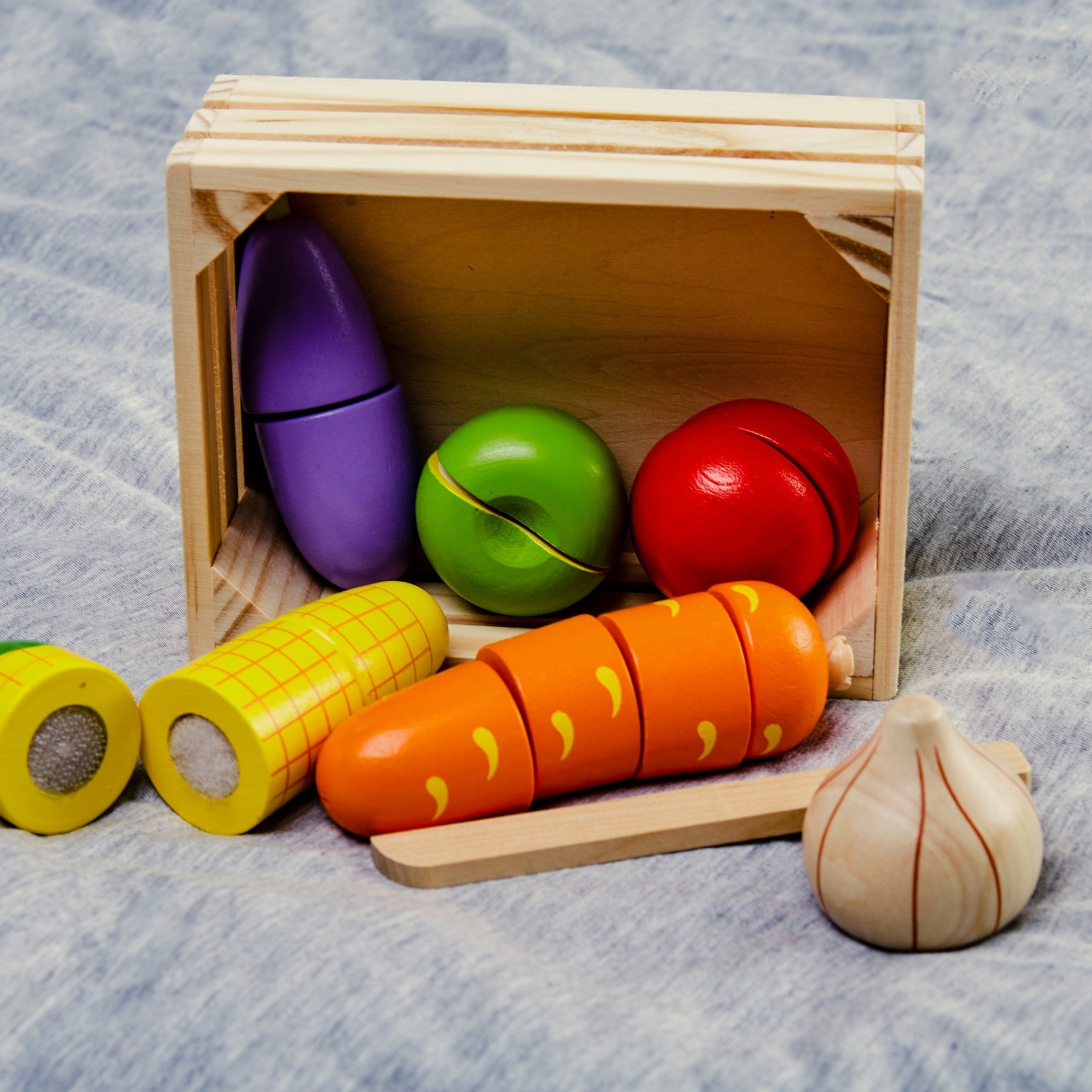 Wood Play Fruit Cutting With Knife
