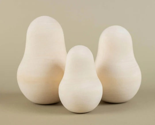 Nesting & Stacking 3pcs Wooden Dolls 7cm