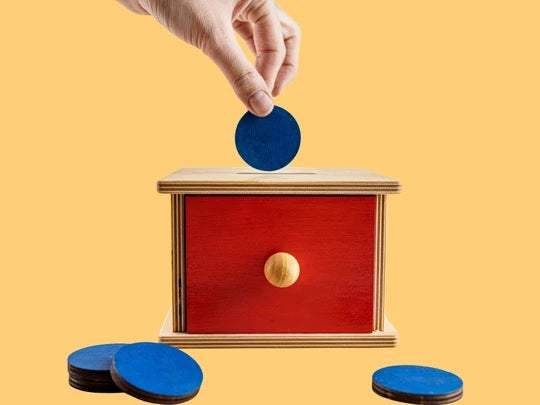 Montessori Coin Drop Wooden Toy