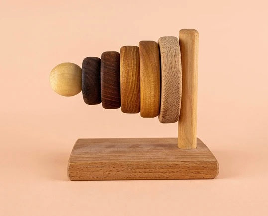 Wooden Horizontal Ring Stacker