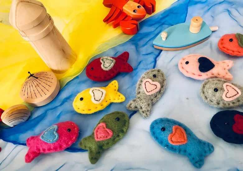 Rainbow Felt Fish - Assorted Colours