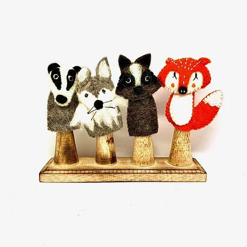 Papoose Finger Puppet Woodland Animal Set - 4 pc