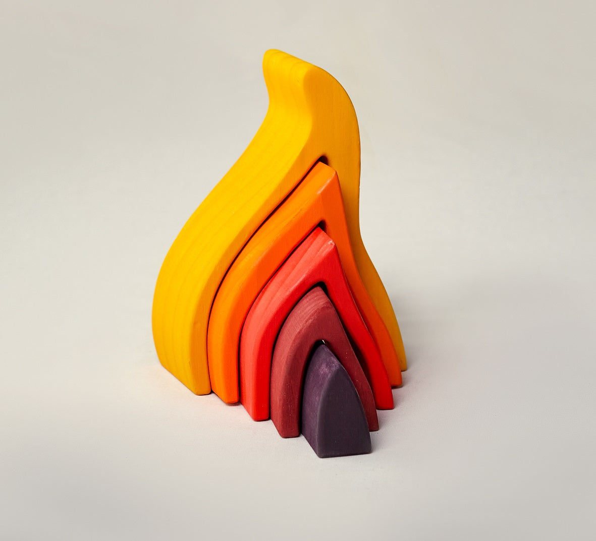 Montessori Wooden Flame Stacker