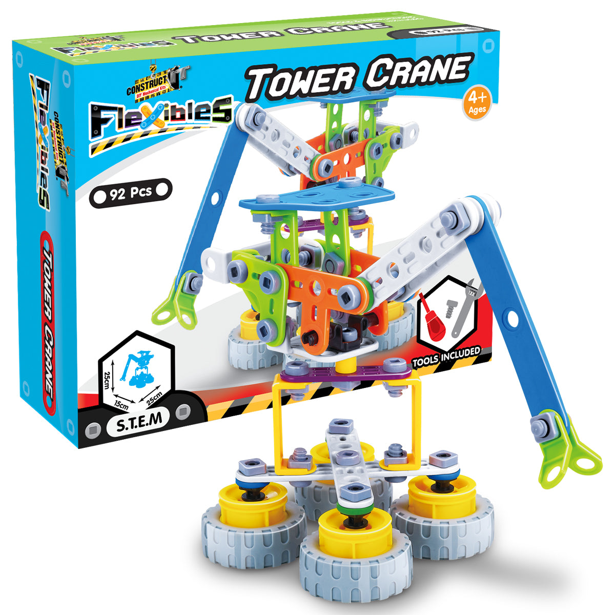 Flexible - Tower Crane STEM Construction Toy 92pcs