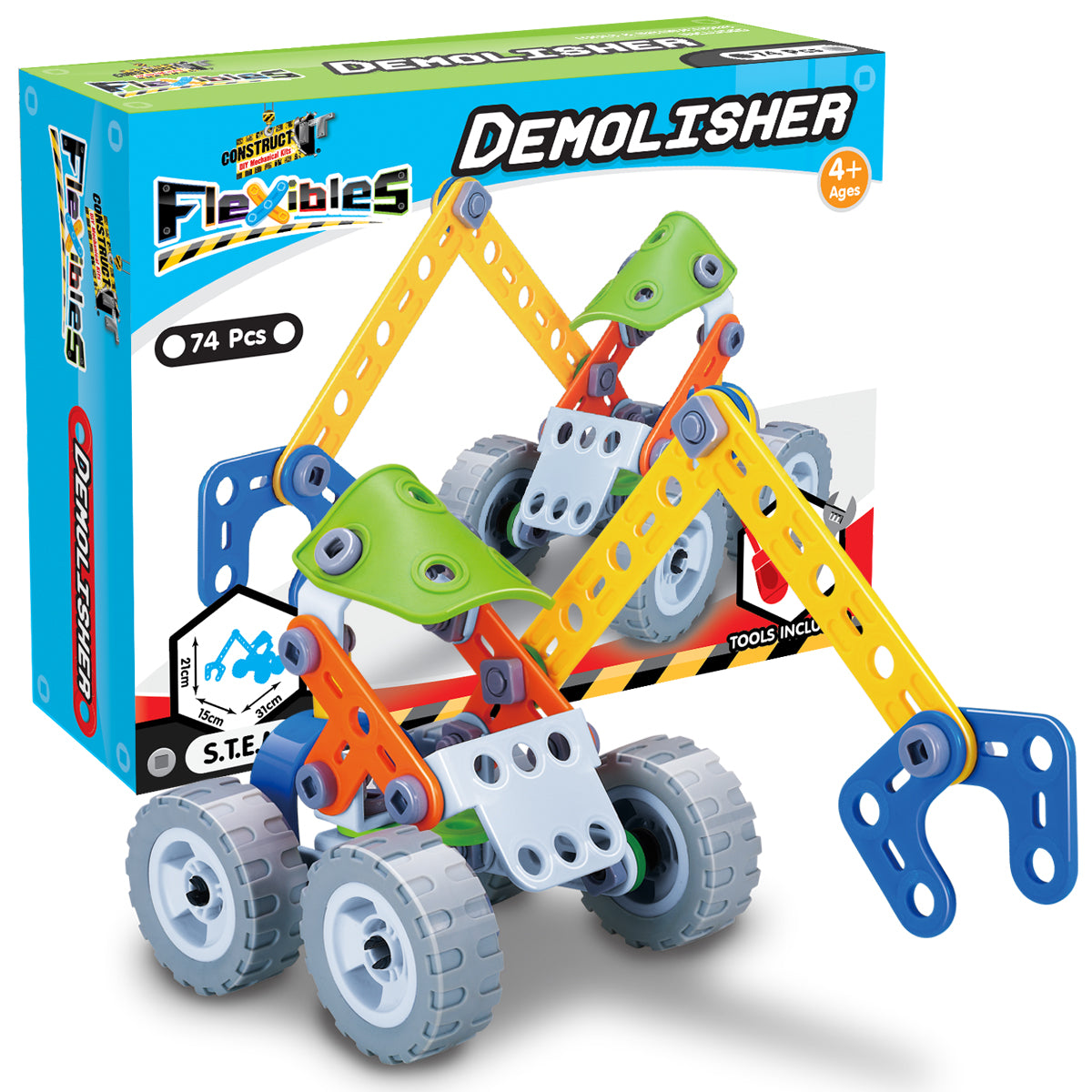 Flexibles - Demolisher STEM Construction Toy 74 pcs