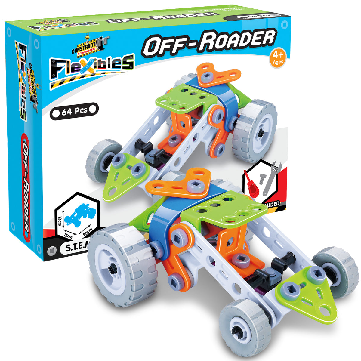 Flexibles - Off Roader STEM Construction Toy 64 pcs
