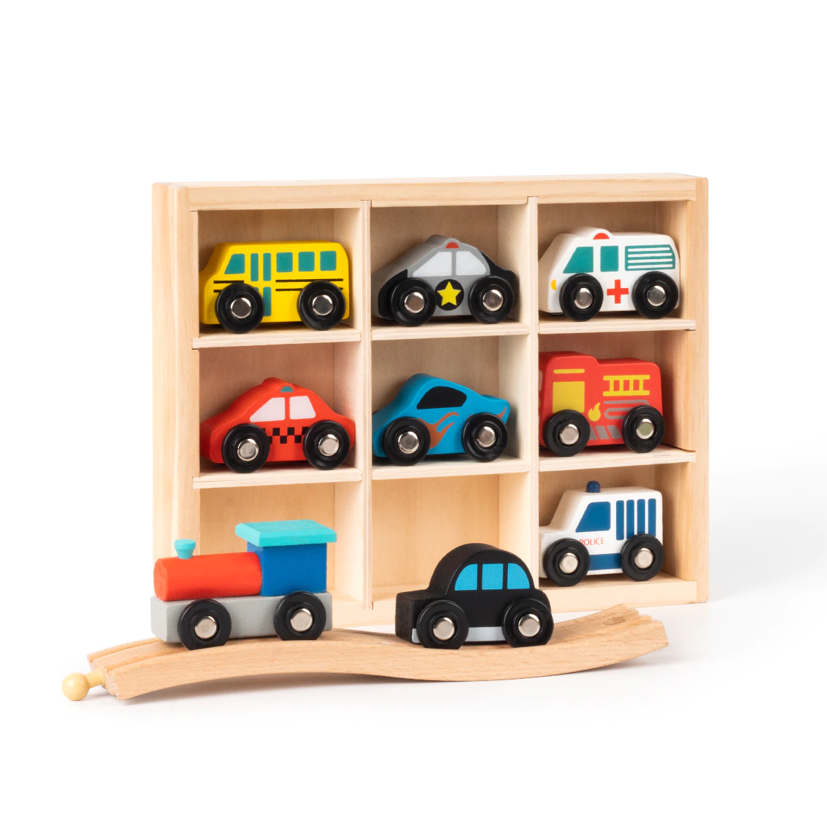 Robotime Wooden Toy Car Sets for Kids